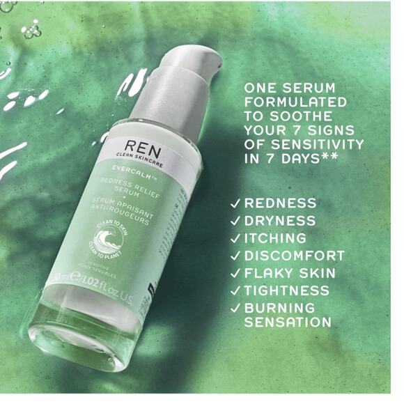 Ren Clean Skincare - Evercalm - Redness Relief Serum - NEW - Picture 1 of 7